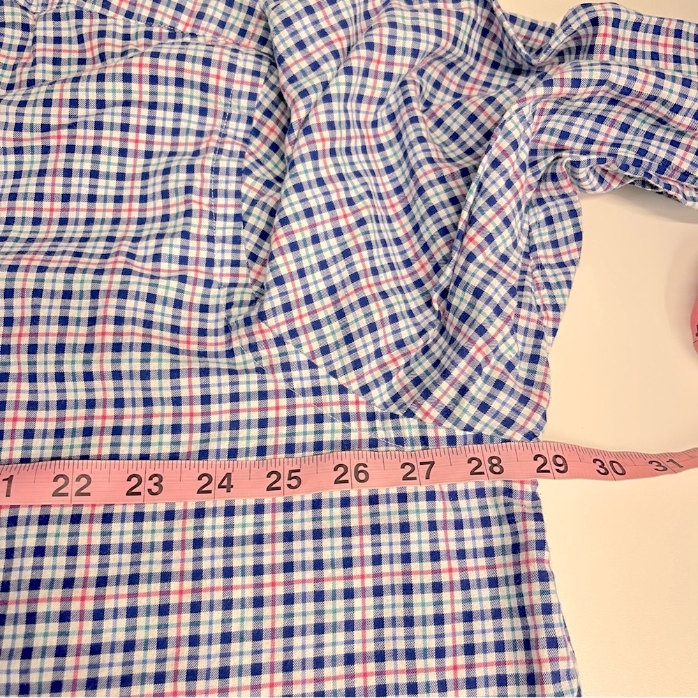 Imperfect Polo Ralph Lauren Plaid Men's Shirt 100% cotton 2XB Big long‎ sleeved - Picture 8 of 13